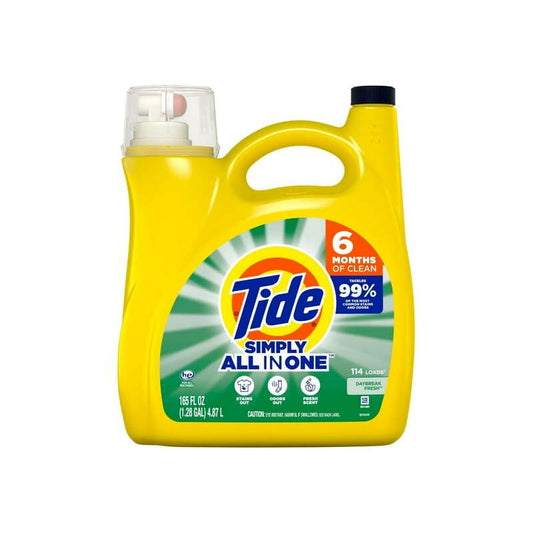 Tide Detergent 165oz Simply All In One -Daybreak Fresh 4/cs