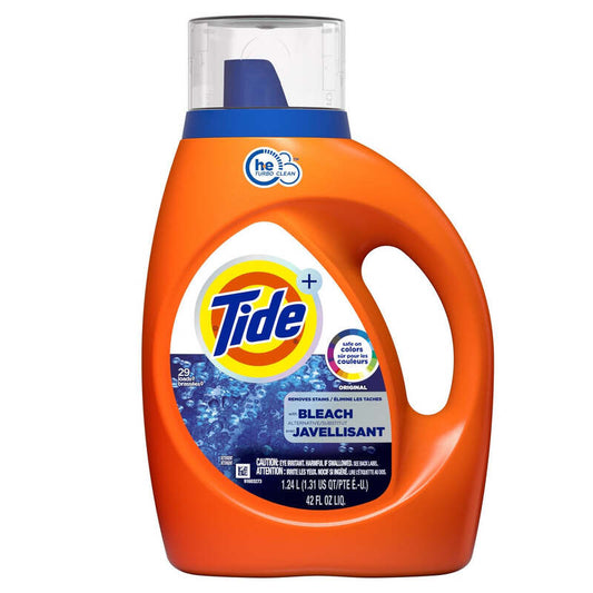 Tide Detergent 42oz- Bleach 6/cs