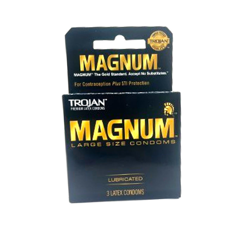 Trojan Condoms 3ct-Magnum (Black) 12/48/cs
