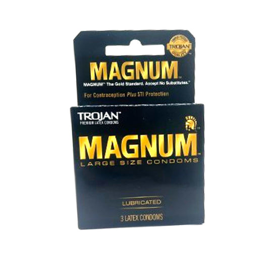 Trojan Condoms 3ct-Magnum (Black) 12/48/cs