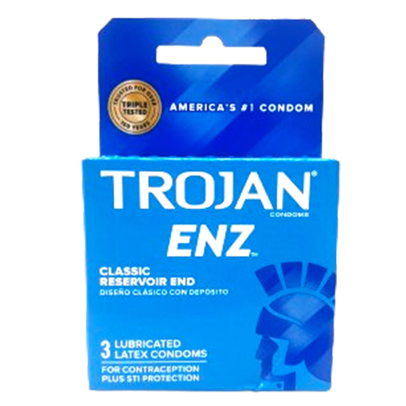 Trojan Condoms 3ct-ENZ Premium (Blue) (12/48/cs)