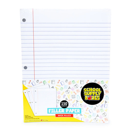 150 Sheets Wide Ruled Filler Paper 48/cs