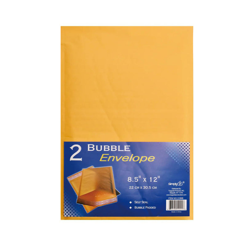 2ct Bubble Envelopes 8.5' x 12'; 48/cs