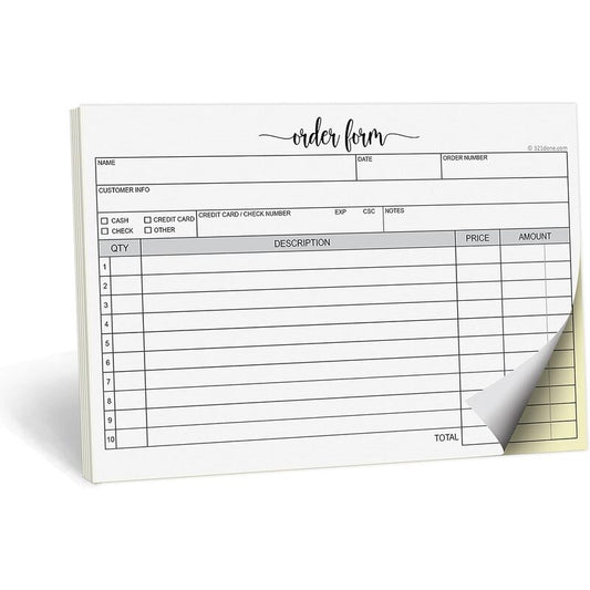 Sales-Order Book 50-Duplicate Form (5.5"X8.25") 10/120/cs