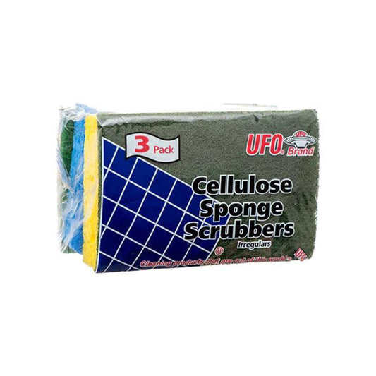 UFO Cellulose Sponge Scrubber 3ct; 60/cs