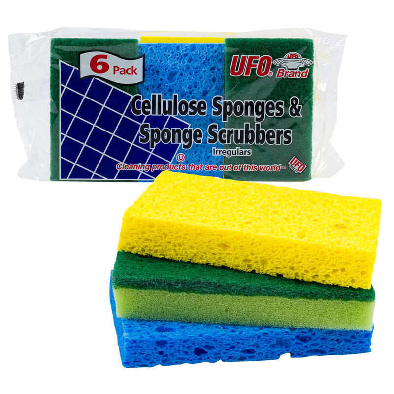 UFO Cellulose Sponge Scrubber 6ct; 48/cs