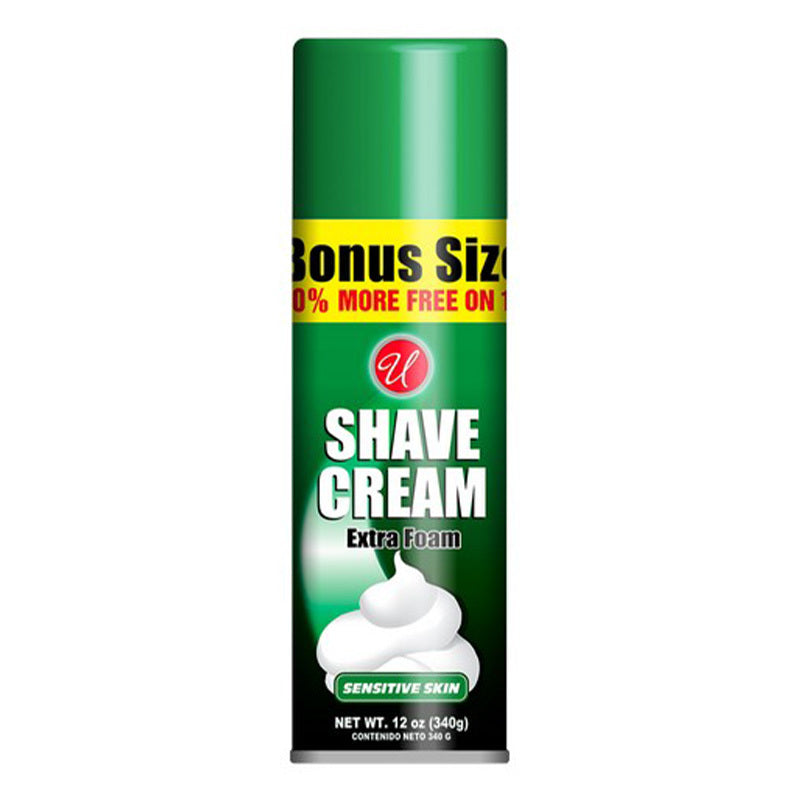 U' Shave Foamy 12oz- Sensitive Skin 12/cs