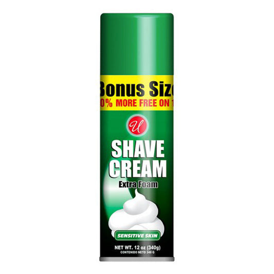 U' Shave Foamy 12oz- Sensitive Skin 12/cs