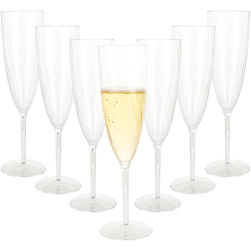 Plastic Champagne Glass 6ct; 36/cs