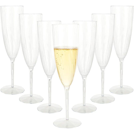 Plastic Champagne Glass 6ct; 36/cs
