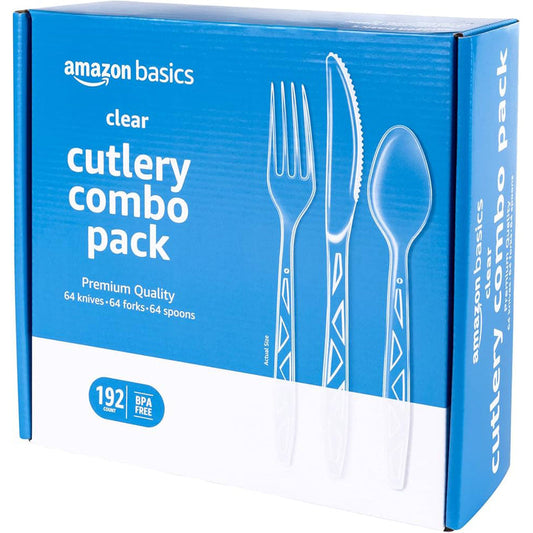 "U" Cutlery Combo 48ct-Clear 48/cs*