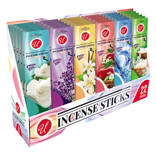 U Blessing Incense Stick 22ct-Assort. 72/cs