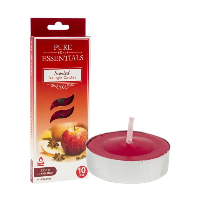 House Care Tea-Lights Candle 10pk - Apple Cinnamon 12/cs