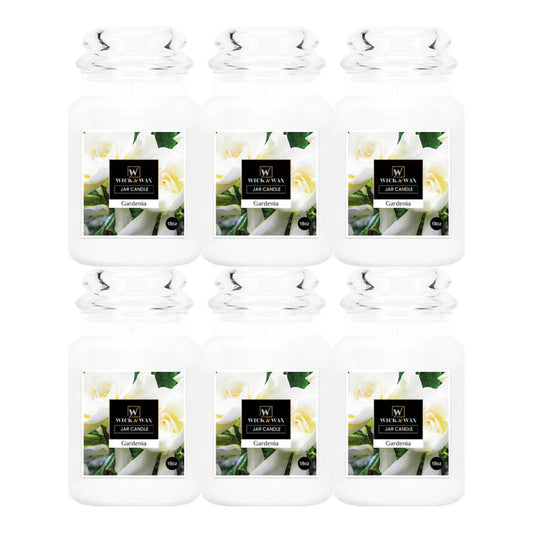 Wick Wax Candles 18oz - Gardenia (White) 6/cs