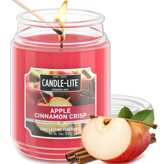 Wick Wax Candles 18oz - Apple Cinamon (Red) 6/cs
