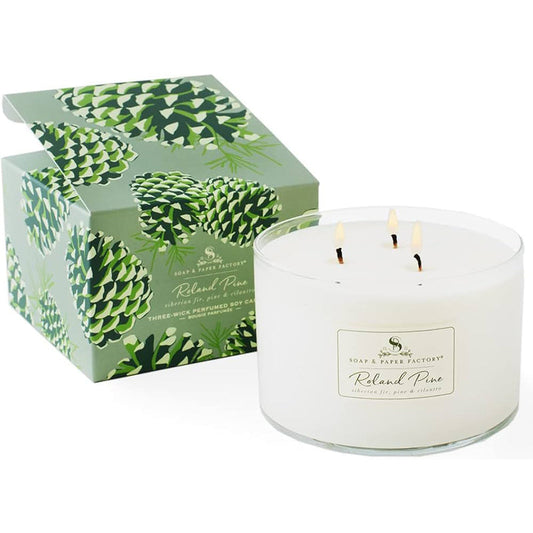 Wick Wax Candles 18oz - Pine (Green) 6/cs