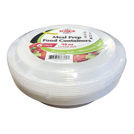 U' 6ct 48oz Round 9" Container w. Lid 24/cs