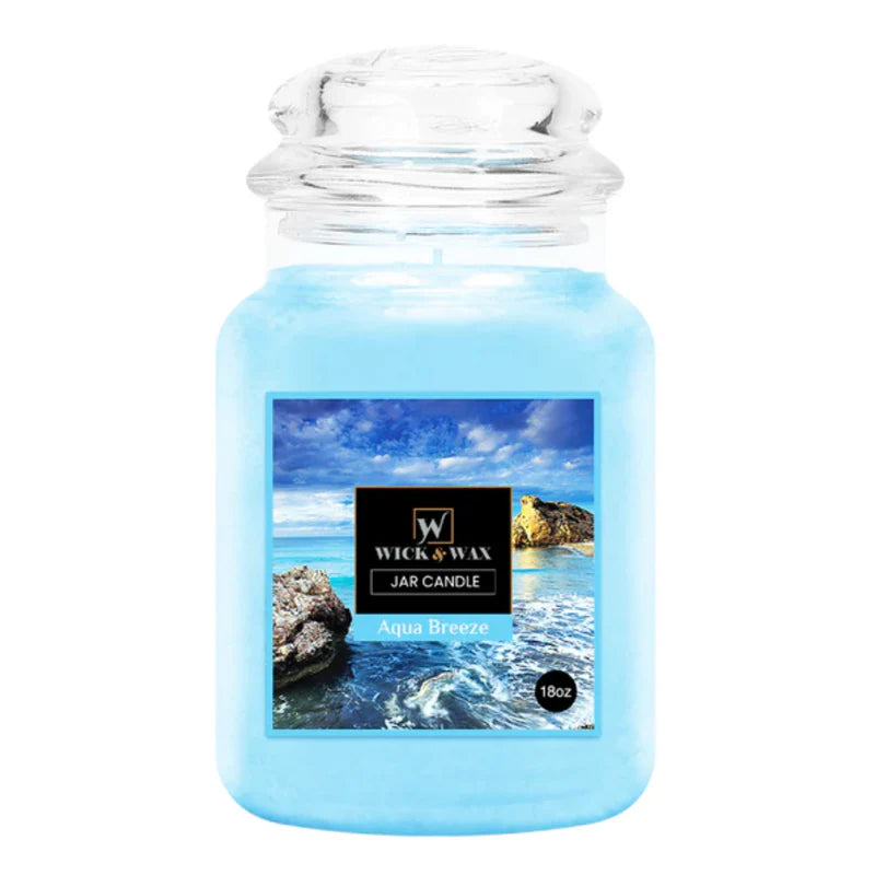 Wick Wax Candles 18oz-Aqua Breeze 6/cs