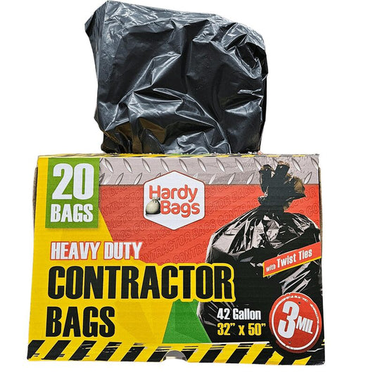 Hardy Bags 42G 10ct Contractor Clean -Up Bags Roll 12/cs