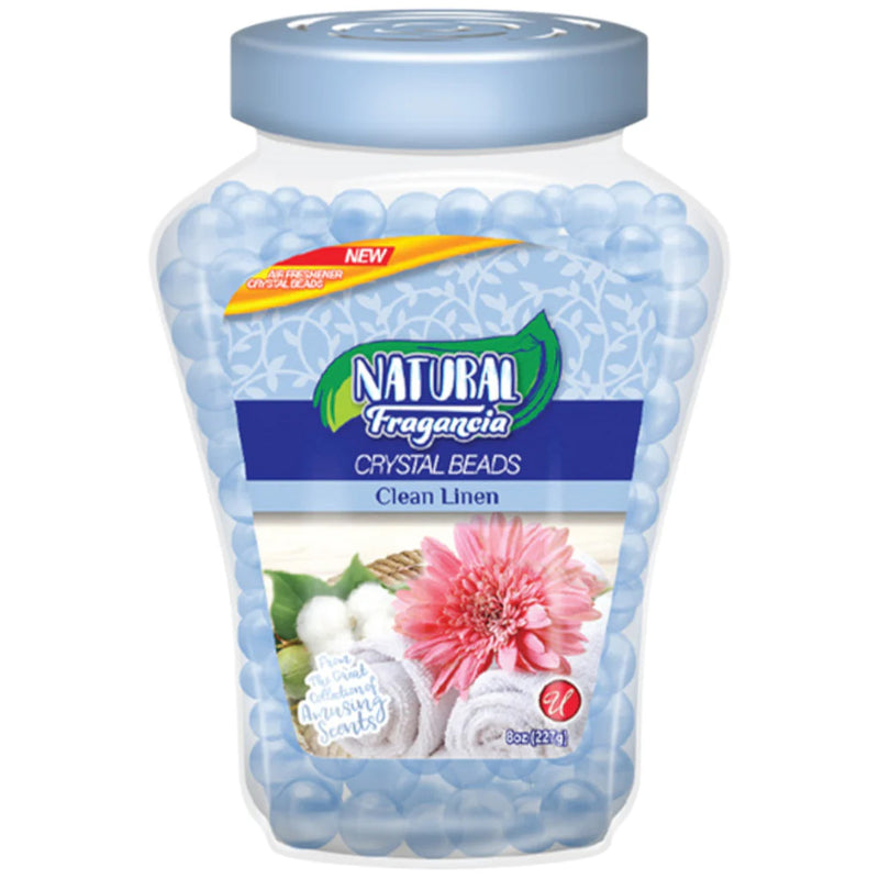 Natural Crystal Beads Air Freshener 8oz-Clean Linen 24/cs