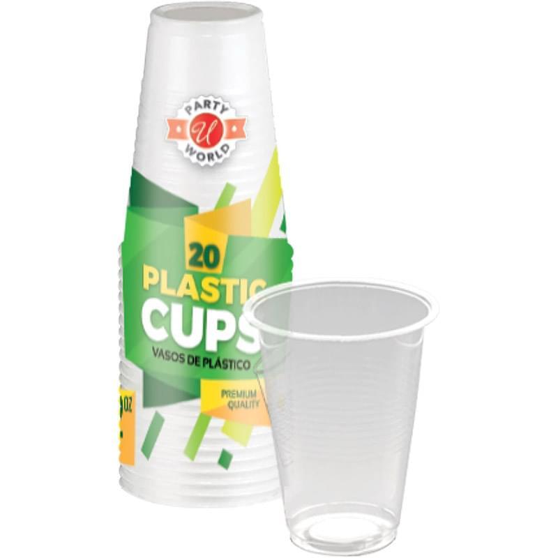 U' 12oz Plastic Cups 20ct- Clear 48/cs