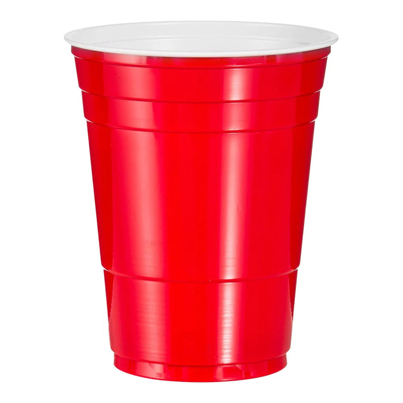 16oz Plastic Cups 16ct- Red 48/cs