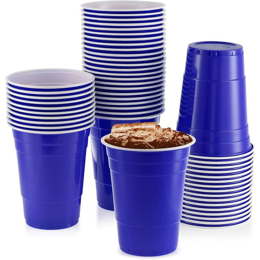 16oz Plastic Cups 16ct- Blue 48/cs
