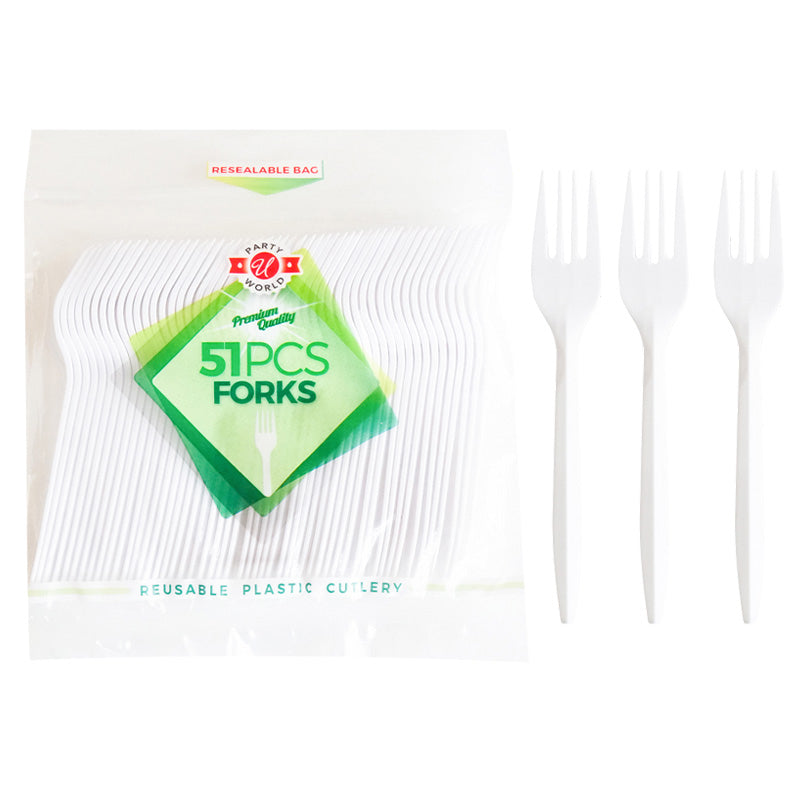 51ct PP Fork Cutlery In Zipper Bag; 48/cs