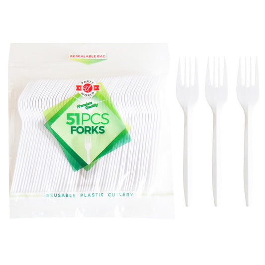 51ct PP Fork Cutlery In Zipper Bag; 48/cs
