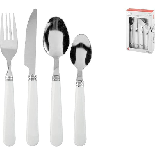 "U" Cutlery Set mix 51ct-White 48/cs