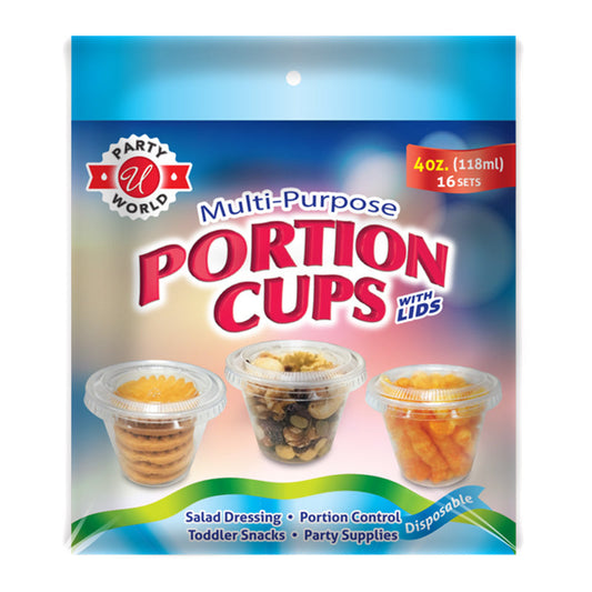 U 4oz Portion Cup With Lid 16ct; 48/cs