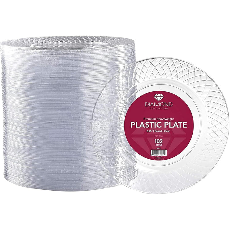 "U" 9' Plastic Plate 50ct (Microwave) -White 12/cs