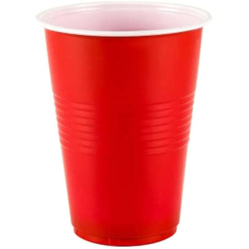16oz Plastic Cups 50ct-Red 12/cs