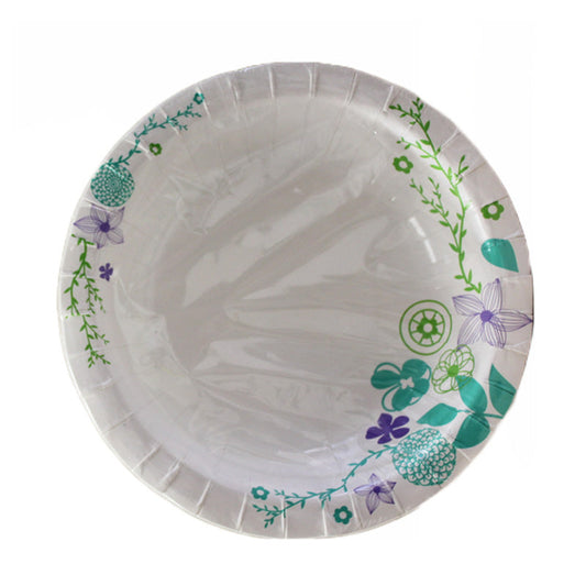 U' 14oz Leaves Deign Paper Bowl 24ct; 12/cs