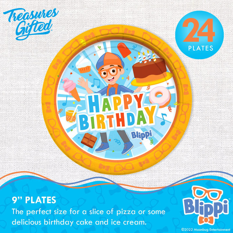 9" Birthday Design Paper Plate 24ct; (12/cs)