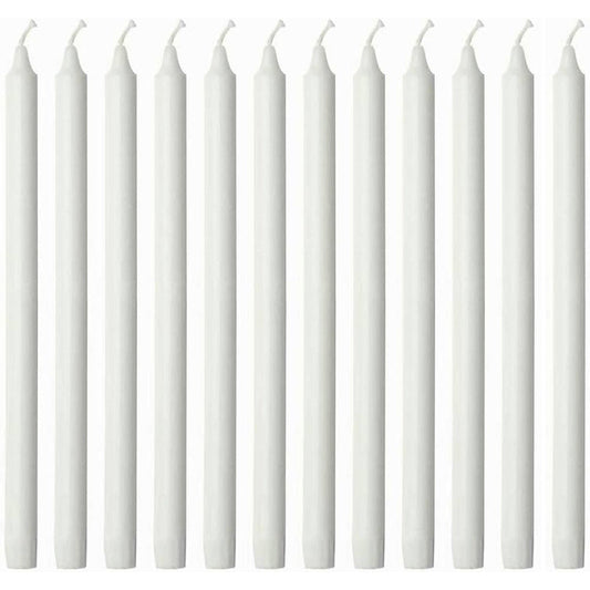 Wick Wax Household Candles 4' Stick 10ct - White 24/cs
