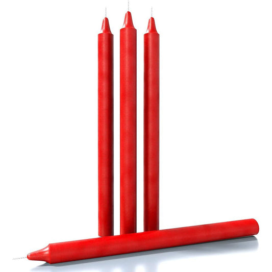 Wick Wax Household Candles 4' Stick 10ct RED 24/cs