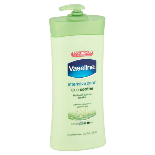 Vaseline Lotion/Pump 24.5oz (725ML)-Aloe 12/cS