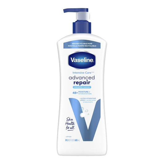Vaseline Intensive Lotion 20.3oz (600ml)- Advanced Repair 12/cs