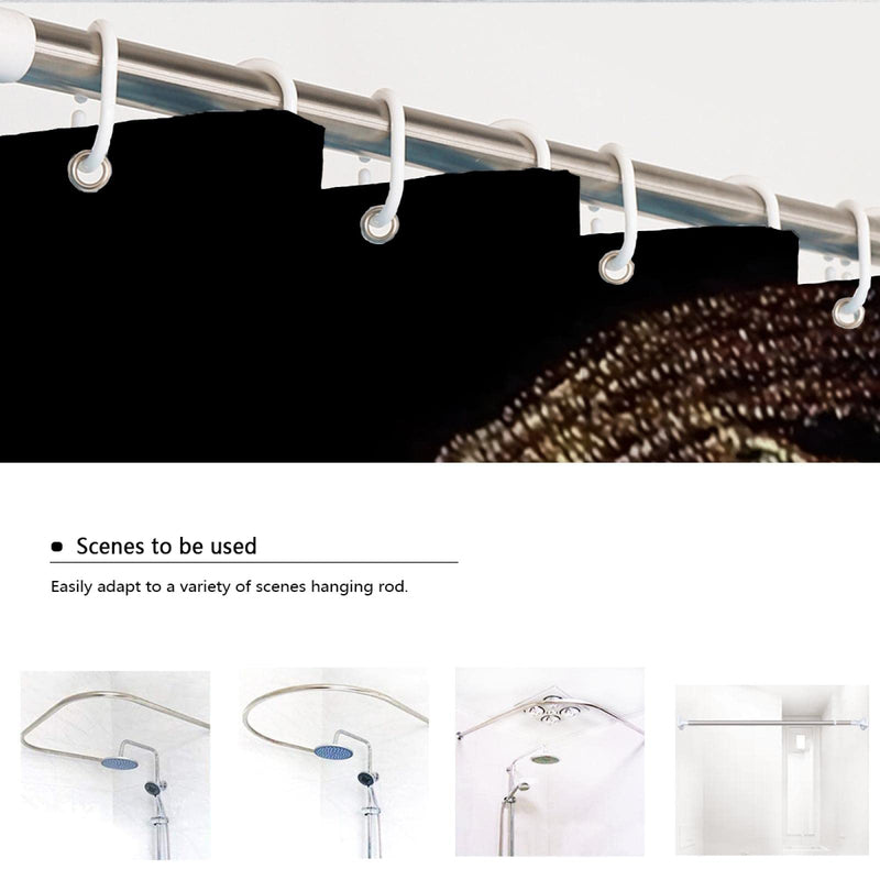 WEE's Shower Curtain With Hooks- Printed 24/48/CS