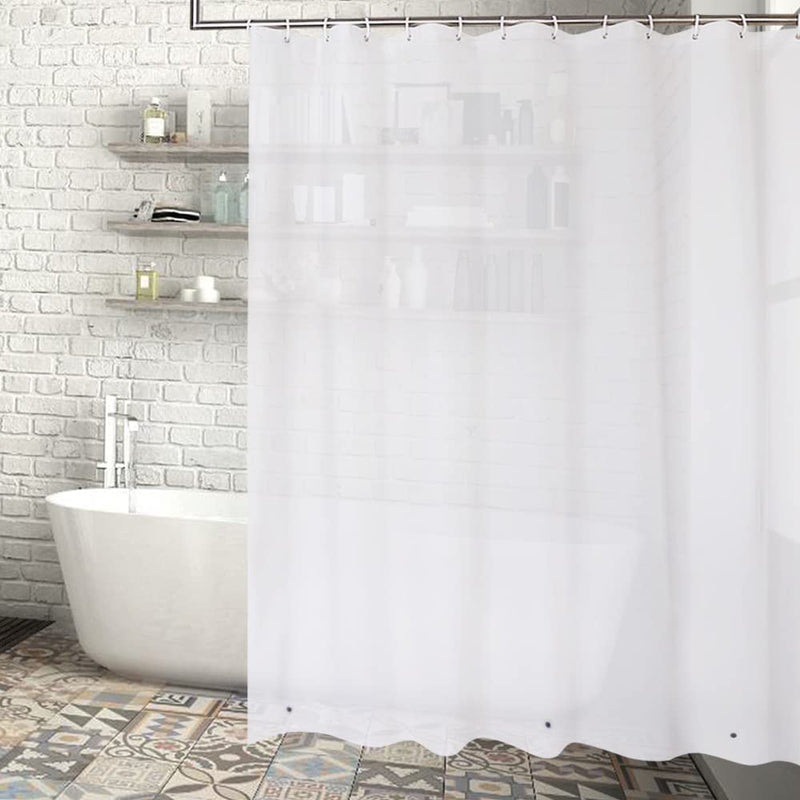 WEE'S Shower Curtain Solid Liner W/12 Hoos 70X72" PEVA Printed 12/24/cs