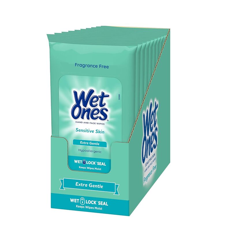 Wet Ones A/B Hand Wipes 20ct-Sensitive Skin 10/cs