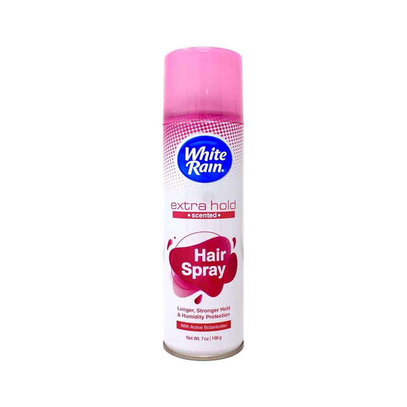 White Rain Hair Spray Can 7oz-Extra Hold Scented 12/cs