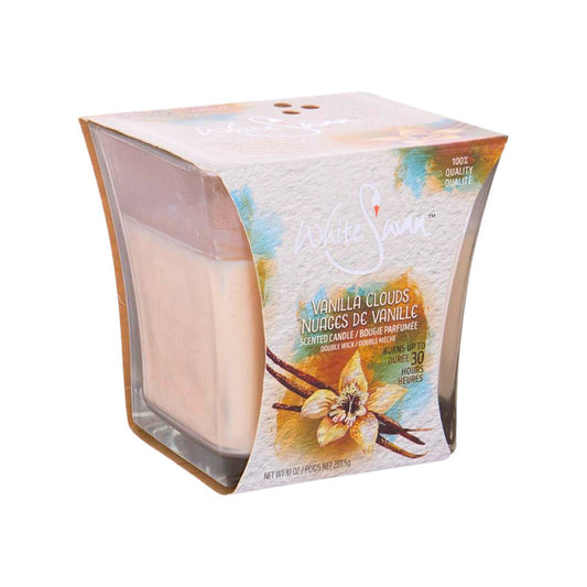 White Swan Scented Candle 10oz-Vanilla Clouds 6/cs