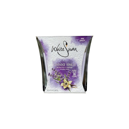 White Swan Scented Candle 10oz-Lavender Vanilla 6/cs