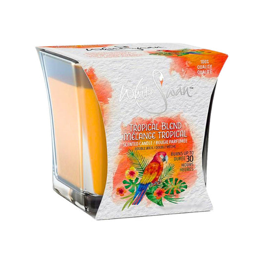White Swan Scented Candle 10oz-Tropical Blend 6/cs