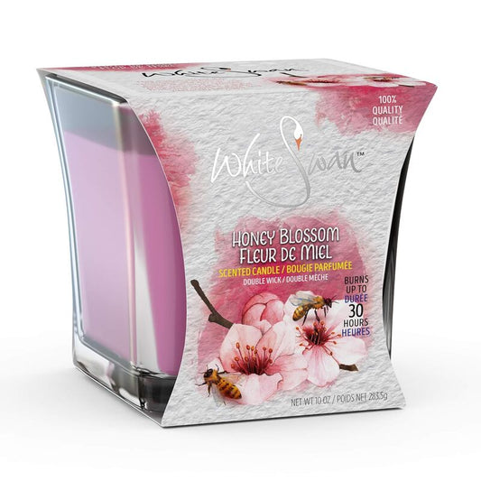 White Swan Scented Candle 10oz-Honey Blossom 6/cs