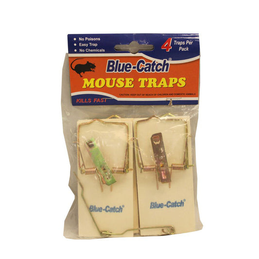Blue Catch 4pk Wood Mouse Trap 24/cs