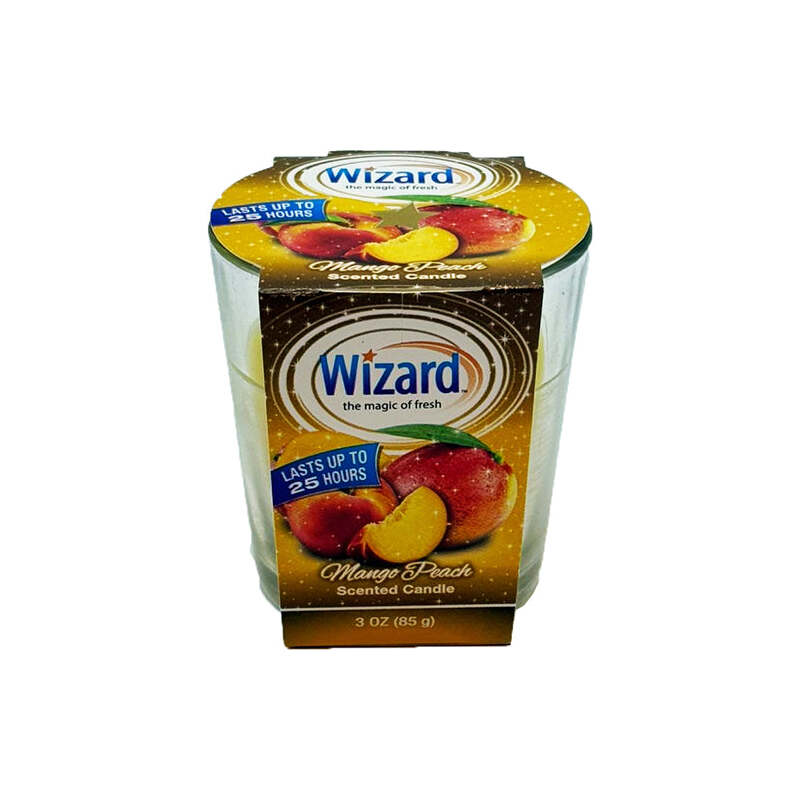 Wizard Scented Candle 3oz-Mango Peach 12/cs
