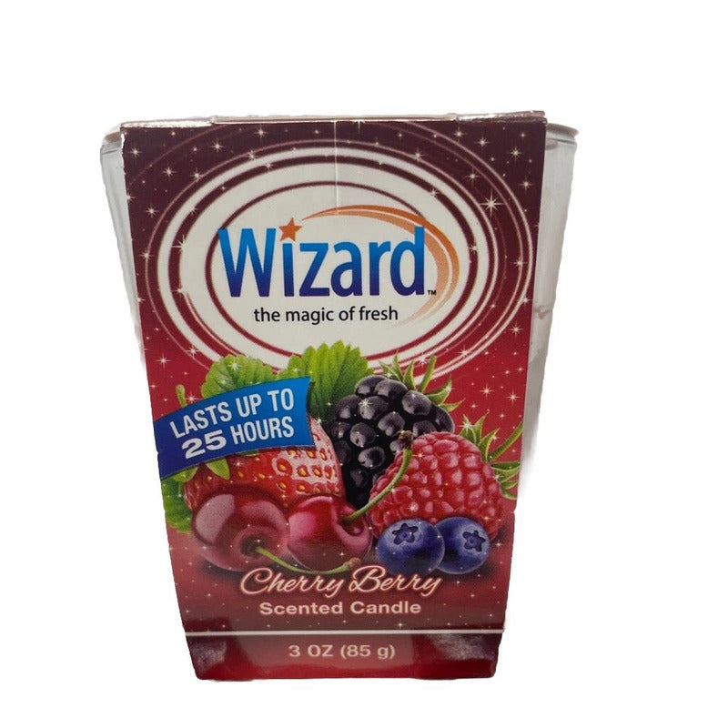 Wizard Scented Candle 3oz-Cherry Berry 12/cs